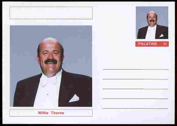 Palatine (Fantasy) Personalities - Willie Thorne (snooker) postal stationery card unused and fine, stamps on , stamps on  stamps on personalities, stamps on  stamps on sport, stamps on  stamps on snooker