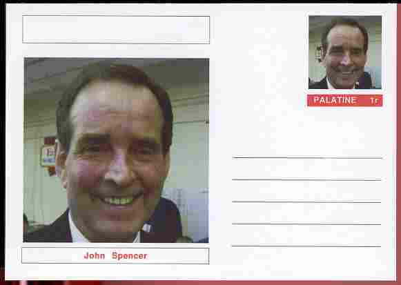 Palatine (Fantasy) Personalities - John Spencer (snooker) postal stationery card unused and fine, stamps on personalities, stamps on sport, stamps on snooker