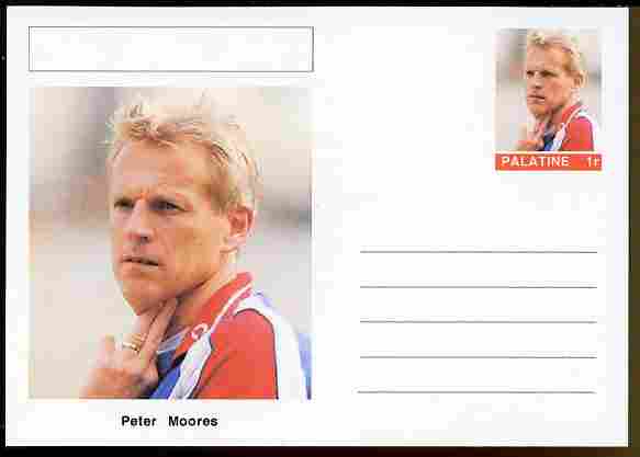 Palatine (Fantasy) Personalities - Peter Moores (cricket) postal stationery card unused and fine, stamps on personalities, stamps on sport, stamps on cricket