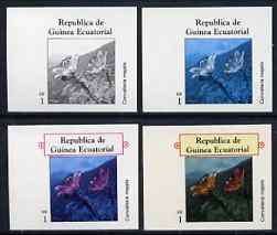 Equatorial Guinea 1977 Flowers EK1 (Convallaria majalis) set of 4 imperf progressive proofs on ungummed paper comprising 1, 2, 3 and all 4 colours (as Mi 1213) , stamps on flowers