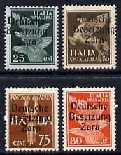 German Occupation of Dalmatia (Zara) 1943 4 values optd superb unmounted mint from a recently discovered hoard, SG26-29 cat 80 , stamps on 