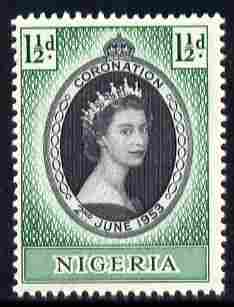 Nigeria 1953 Coronation 1.5d unmounted mint SG 68, stamps on coronation, stamps on royalty