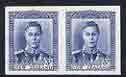 New Zealand 1938-44 KG6 3d blue IMPERF horiz pair on wmkd gummed paper from single proof sheet, rare thus, as SG609, stamps on , stamps on  kg6 , stamps on 