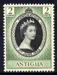 Antigua 1953 Coronation 2c unmounted mint SG 120, stamps on , stamps on  stamps on coronation, stamps on  stamps on royalty