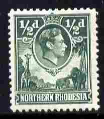 Northern Rhodesia 1938-52 KG6 1/2d green unmounted mint, SG 25, stamps on , stamps on  kg6 , stamps on 