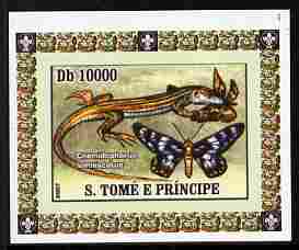 St Thomas & Prince Islands 2007 Animals & Butterflies #2 imperf individual deluxe sheet unmounted mint. Note this item is privately produced and is offered purely on its thematic appeal, stamps on butterflies, stamps on animals, stamps on insects