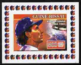 Guinea - Bissau 2007 Ayrton Senna #3 imperf individual deluxe sheet unmounted mint. Note this item is privately produced and is offered purely on its thematic appeal, stamps on personalities, stamps on sport, stamps on formula 1, stamps on  f1 , stamps on racing cars, stamps on cars, stamps on 