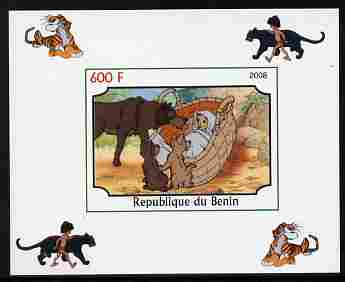 Benin 2008 Disney's Jungle Book #1 imperf individual deluxe sheet unmounted mint. Note this item is privately produced and is offered purely on its thematic appeal, stamps on disney, stamps on tigers, stamps on films, stamps on cinema, stamps on cartoons