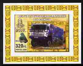 Congo 2006 Transport - Paris-Dakar Rally #4 - Trucks & Minerals imperf individual deluxe sheet unmounted mint. Note this item is privately produced and is offered purely ..., stamps on transport, stamps on sport, stamps on trucks, stamps on minerals