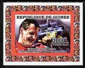 Guinea - Conakry 2006 Michael Schumacher - F1 Champion #1 imperf individual deluxe sheet unmounted mint. Note this item is privately produced and is offered purely on its thematic appeal as Yv 2733, stamps on personalities, stamps on sport, stamps on formula 1, stamps on  f1 , stamps on cars, stamps on ferrari