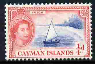 Cayman Islands 1953-62 Cat Boat 1/4d (from def set) unmounted mint, SG 148, stamps on ships