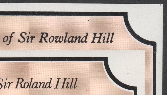Exhibition souvenir sheet for 1979 London Stamp Fair showing  Portugal Rowland Hill set of 8, with ROLAND error plus sheet with correct spelling, both unmounted mint, stamps on rowland hill     stamp exhibitions      cinderella