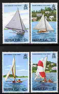 Bermuda 1983 Fitted Dinghies set of 4 unmounted mint, SG 461-64, stamps on yachts, stamps on sailing