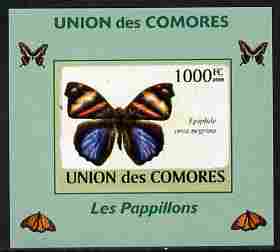 Comoro Islands 2009 Butterflies #1 individual imperf deluxe sheet unmounted mint. Note this item is privately produced and is offered purely on its thematic appeal, it has no postal validity, stamps on butterflies