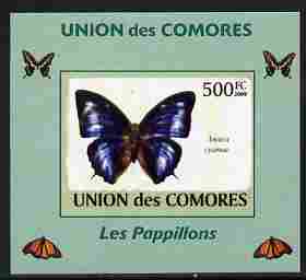Comoro Islands 2009 Butterflies #3 individual imperf deluxe sheet unmounted mint. Note this item is privately produced and is offered purely on its thematic appeal, it has no postal validity, stamps on butterflies