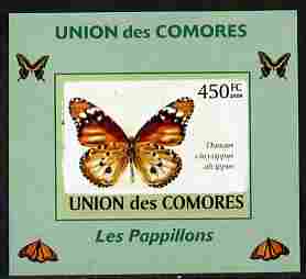 Comoro Islands 2009 Butterflies #4 individual imperf deluxe sheet unmounted mint. Note this item is privately produced and is offered purely on its thematic appeal, it has no postal validity, stamps on butterflies