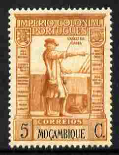Mozambique 1938 Vasco da Gama 5c orange-brown & black unmounted mint SG352, stamps on explorers