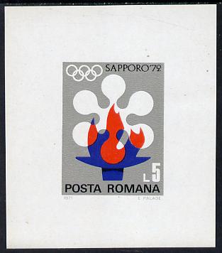 Rumania 1971 Sapporo Winter Olympics m/sheet unmounted mint, SG MS 3870 (Mi BL 91), stamps on olympics, stamps on sport 