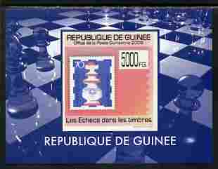 Guinea - Conakry 2009 Chess on Stamps #2 individual imperf deluxe sheetlet unmounted mint. Note this item is privately produced and is offered purely on its thematic appeal , stamps on stamp on stamp, stamps on stamponstamp, stamps on chess
