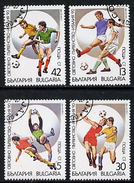 Bulgaria 1989 Football World Cup cto used set of 4, Mi 3795-98, stamps on football  sport