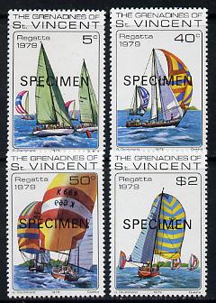 St Vincent - Grenadines 1979 National Regatta set of 4 optd Specimen unmounted mint, as SG 145-48, stamps on ships