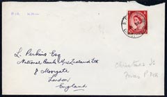 Christmas Island 1960? Great Britain 2.5d Wilding on commercial cover to UK with BFPO Christmas Is cds, stamps on 