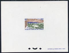 French Somali Coast 1965 Tadjurah 20f Epreuves de luxe sheet in issued colours, as SG 485, stamps on 