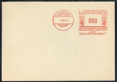 Luxembourg 1946 proof of meter franking on large piece valued 000, stamps on 