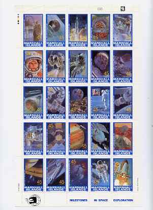 Marshall Islands 1989 Space Achievements complete set of 25 unmounted mint, stamps on space