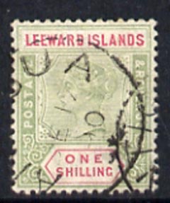 Leeward Islands 1890 QV 1s with Antigua  cds cancel SG7, stamps on , stamps on  qv , stamps on 