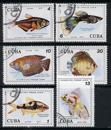 Cuba 1978 Fish cto set of 6, SG 2460-65*, stamps on fish     marine-life, stamps on scots, stamps on scotland