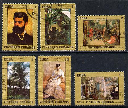 Cuba 1976 Cuban Paintings cto set of 6, SG 2312-17*, stamps on arts