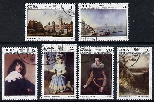 Cuba 1977 National Museum Paintings (11th series) cto set of 6, SG 2345-50*, stamps on arts   museums