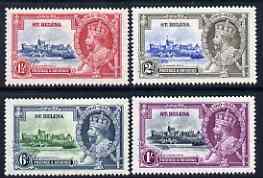St Helena 1935 KG5 Silver Jubilee set of 4 mounted mint, SG124-27, stamps on , stamps on  kg5 , stamps on silver jubilee, stamps on castles