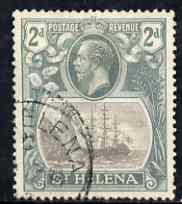 St Helena 1922-37 KG5 Badge Script 2d used SG100, stamps on , stamps on  kg5 , stamps on ships, stamps on 