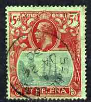 St Helena 1922-37 KG5 Badge Script 5d used SG103, stamps on , stamps on  kg5 , stamps on ships, stamps on 