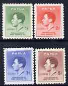 Papua 1937 KG6 Coronation set of 4 mounted mint SG154-57, stamps on , stamps on  stamps on , stamps on  stamps on  kg6 , stamps on  stamps on 