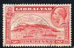Gibraltar 1931-33 KG5 Rock 1d P14 used SG110, stamps on , stamps on  kg5 , stamps on 