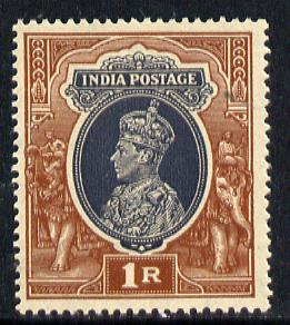 India 1937-40 KG6 1r unmounted mint SG 259*, stamps on , stamps on  kg6 , stamps on 