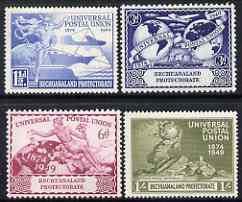 Bechuanaland 1949 KG6 75th Anniversary of Universal Postal Union set of 4 mounted mint, SG138-41, stamps on , stamps on  kg6 , stamps on  upu , stamps on 