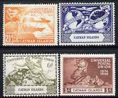 Cayman Islands 1949 KG6 75th Anniversary of Universal Postal Union set of 4 mounted mint, SG131-34, stamps on , stamps on  kg6 , stamps on  upu , stamps on 