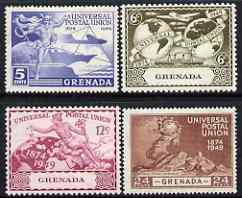 Grenada 1949 KG6 75th Anniversary of Universal Postal Union set of 4 mounted mint, SG 168-71, stamps on , stamps on  kg6 , stamps on  upu , stamps on 