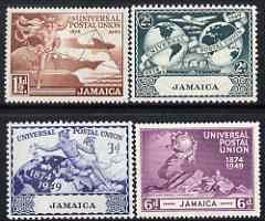 Jamaica 1949 KG6 75th Anniversary of Universal Postal Union set of 4 mounted mint, SG145-48, stamps on , stamps on  kg6 , stamps on  upu , stamps on 