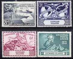 Leeward Islands 1949 KG6 75th Anniversary of Universal Postal Union set of 4 mounted mint, SG 119-22, stamps on , stamps on  kg6 , stamps on  upu , stamps on 