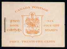 Canada 1951 KG6 4c Booklet 25c orange cover SG SB47a, stamps on , stamps on  kg6 , stamps on 