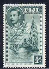 Fiji 1938-55 KG6 1/2d native Sailing Canoe P14 mounted mint SG 249a, stamps on , stamps on  kg6 , stamps on 