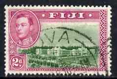 Fiji 1938-55 KG6 2d green & magenta P13.5 used SG 255, stamps on , stamps on  kg6 , stamps on 