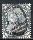 Ceylon 1885 QV 25c on 32c slate used, SG 167, stamps on , stamps on  qv , stamps on 