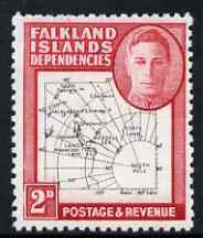 Falkland Islands Dependencies 1946-49 KG6 Thin Maps 2d unmounted mint SG G11, stamps on , stamps on  kg6 , stamps on 