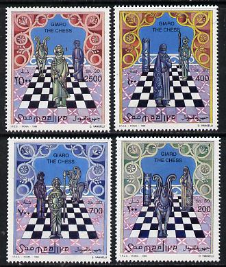 Somalia 1996 Chess perf set of 4 unmounted mint. Note this item is privately produced and is offered purely on its thematic appeal Michel 615-8, stamps on chess